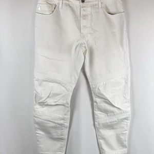 G-STAR RAW White Jeans Cropped Hem